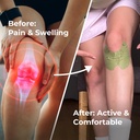 Wellnee Original Herbal Knee Patch - Wellknee Plaster for Knee Support & Muscle Pain - Maximum Strength for a Temporary Relief - Adhesive Heat Patches Made with Natural Herbs for Wellness (10 Pads) 3