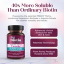 Purity Products MyBiotin ProClinical – Thicker Hair Starting in 3 Weeks & Fights Wrinkles - MB40X Patented Biotin Vitamin B7 Matrix w/Astaxanthin - 40X More Soluble vs Ordinary Biotin, 30 Veg Capsules 3