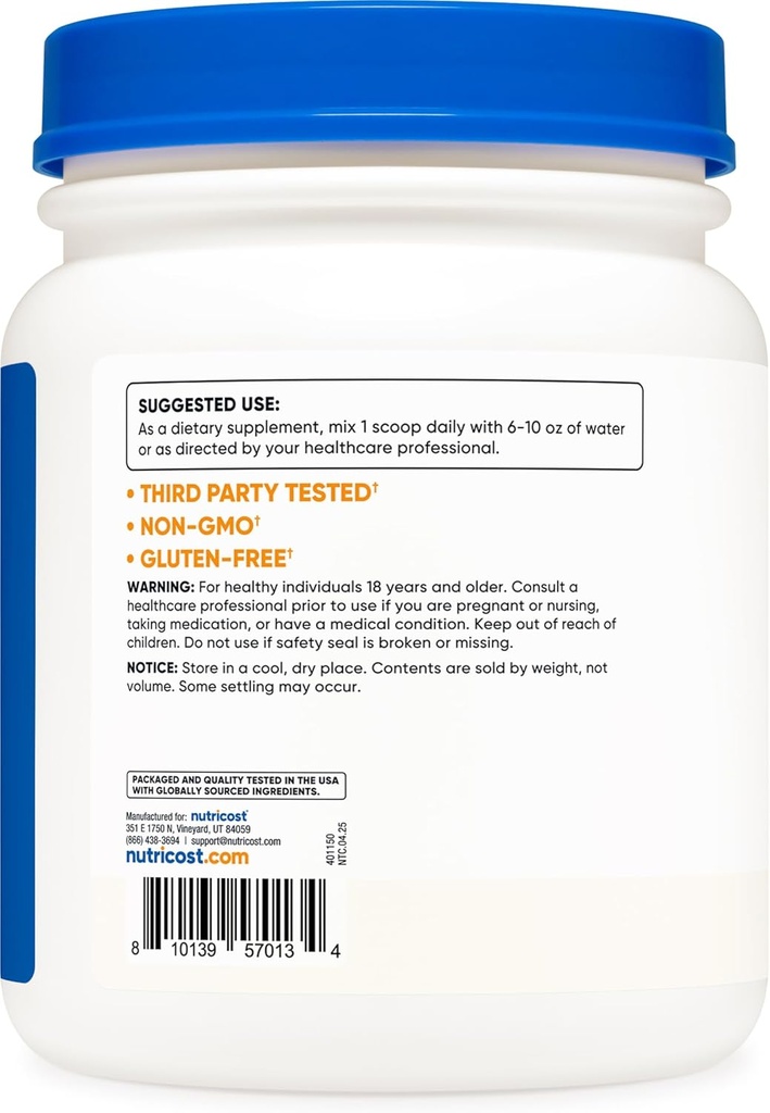 Nutricost L-Tyrosine Powder 500 Grams - Pure L-Tyrosine Powder 1000mg Per Serving 5