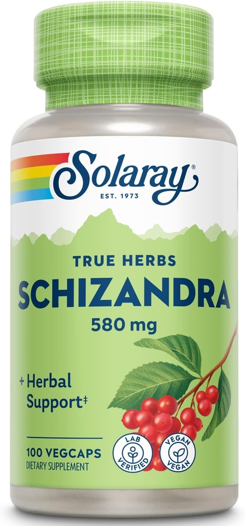 SOLARAY Schizandra 580 mg - Schisandra Supplement for Body Health and Wellness Support - with Schisandra Berry - Non-GMO Project Verified, Vegan, Lab Verified, 60-Day Guarantee, 100 Servings 2
