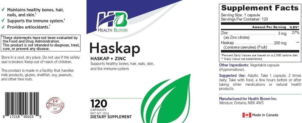 Haskcap | 120 Capsules | Health Bloom | Vitamins and Mineral Capsules 4