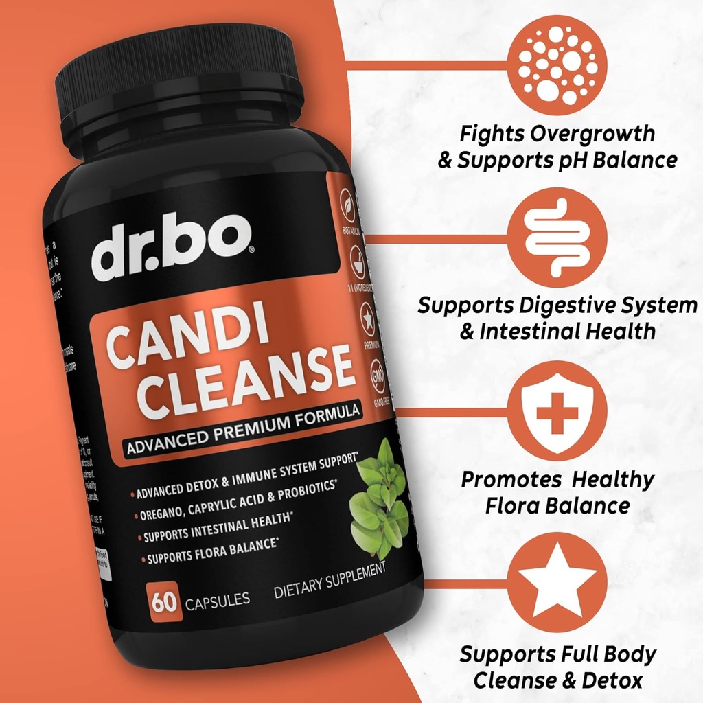 Candi Cleanse & Organic Superfood Greens & Fruit Supplements - Oregano Balance Control Support Supplement Cleanser - Daily Energy Super Food Fruits and Veggies Supplement Tablets Plus Vegetable Foods 3