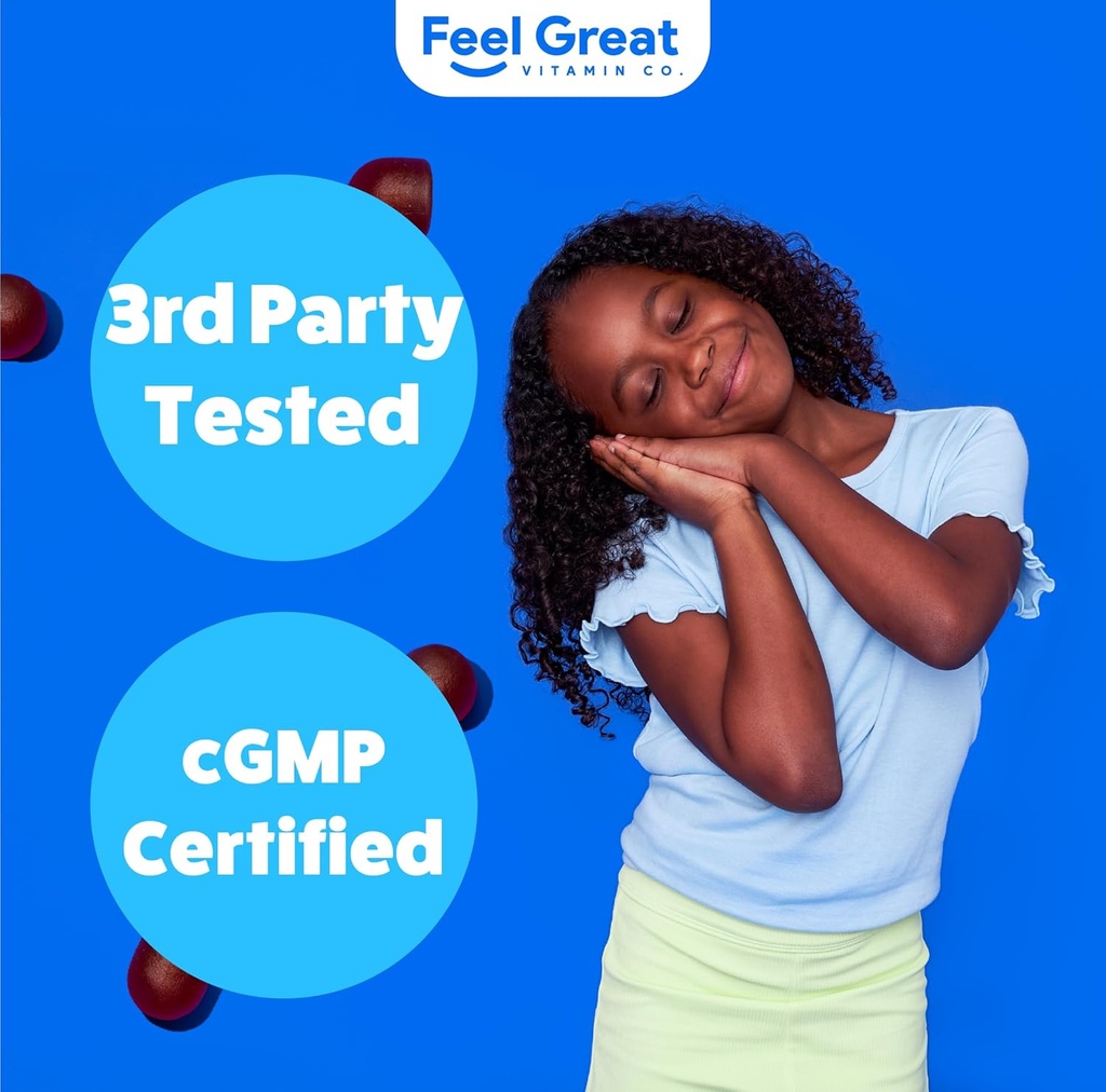 Feel Great Kids Melatonin Gummy | Strawberry Flavored Melatonin Gummies Kids | 1 MG of Melatonin Sleep Aid for Kids | Vegan Gummies | 60 Day Supply 6