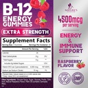 B-12 Vitamin Energy Gummies 4500mcg - Extra Strength B12 Gummy Chewables for Energy Metabolism & Immune Support - Dietary Supplement for Women, Men, & Kids - Non-GMO, Vegan, Berry Flavor - 120 Count 3