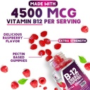 B-12 Vitamin Energy Gummies 4500mcg - Extra Strength B12 Gummy Chewables for Energy Metabolism & Immune Support - Dietary Supplement for Women, Men, & Kids - Non-GMO, Vegan, Berry Flavor - 120 Count 4