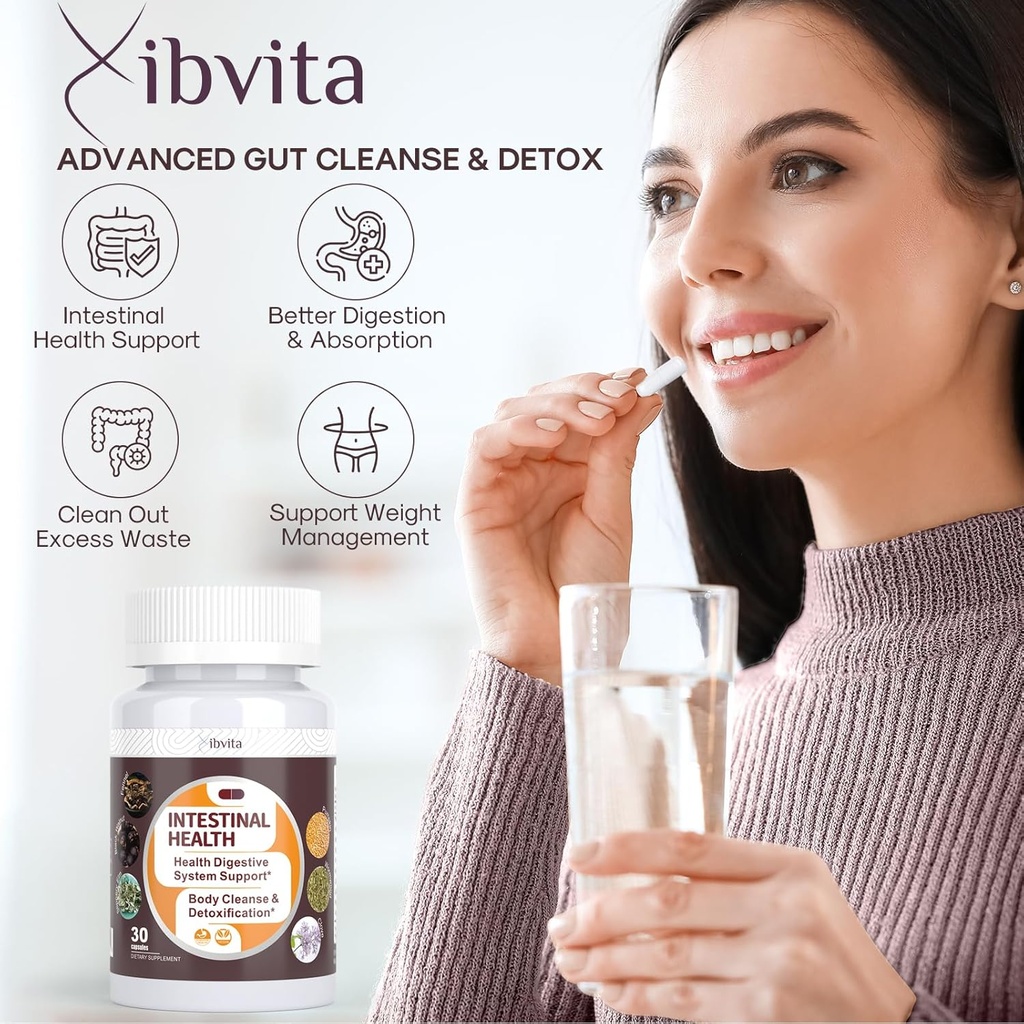 Fat Burner for Men Women & Gut Health Cleanse Detox Capsules, Appetite Suppressant, Metabolism, Belly Fat Burning, Intestinal Cleanse 3