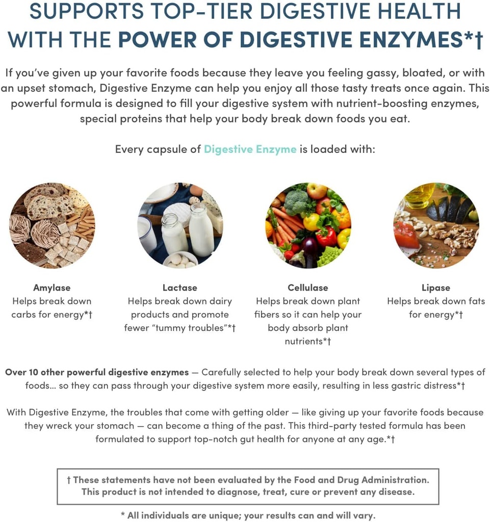 Nucific Digestive Enzyme Supplement to Support Digestion and Nutrient Bioavailability, 90 Count 4