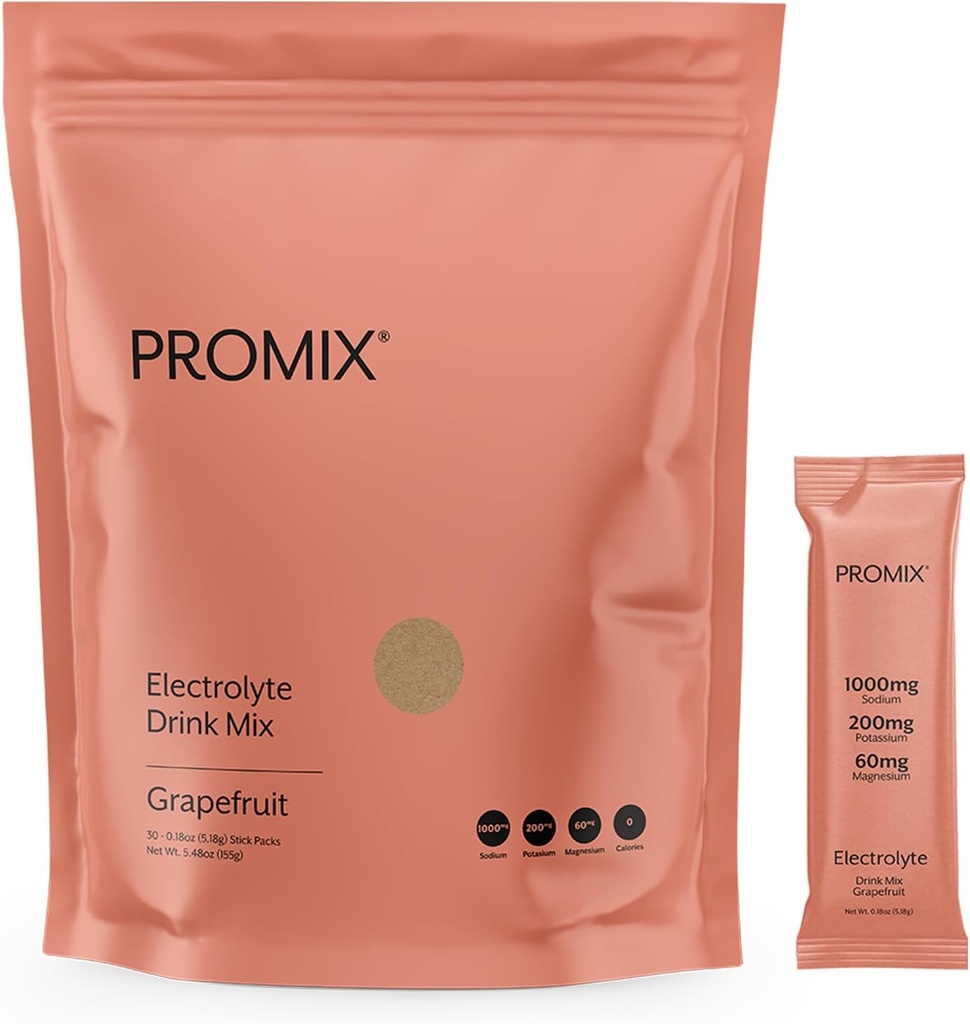 ProMix Nutrition Electrolytes Powder Hydration Packets | Himalayan Pink Salt, Magnesium, Potassium, Vitamin C | Sugar Free - 30 Count 2