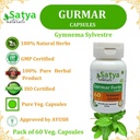 Gurmar Forte Capsules 500 mg. 60 Veg. Capsule | Gudmar (Gymnema Sylvestre) Extract Capsules for Men and women | Ayurvedic Herbal Supplement/Remedies | 10:1 Forte (1 Bottle of 60 Capsules) 6