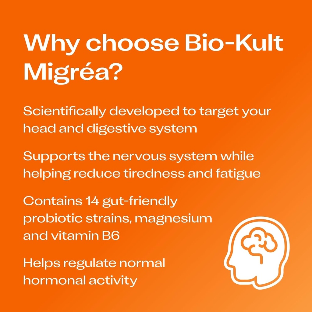 Bio-Kult Migréa | Magnesium, Vitamin B6 & Probiotics | Gut & Head Support | Advanced Multi-Strain Formula | 60 Capsules 3