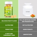 Magnesium Citrate Gummies for Adults - Supplements for Women & Kids Daily Wellness - Peanut Free Vitamin Gummy - Raspberry and Peach Flavor Chewable Supplement - 60 Count 5