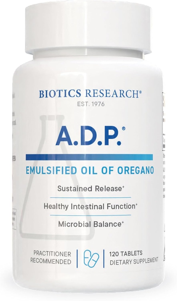 Biotics Research A.D.P. Emulsified Oil of Oregano Tablets for GI Health -Sustained Release for High Absorption Contains Carvacrol, Wild Oregano Oil 50mg/S - Patented Formula -Non GMO –120 Tablets 2