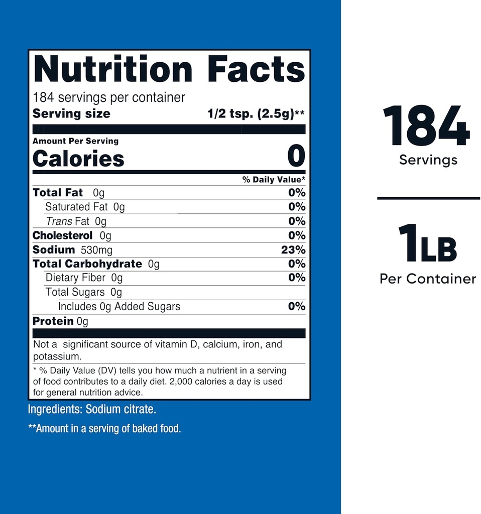 Nutricost Sodium Citrate Powder 1LB (16oz) - Food Grade, Non-GMO - Emulsifier, Natural Flavor Enhancer, Food Preservant 3