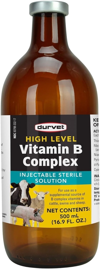 Durvet 063404 High Level Vitamin B Complex Yellow.500Ml 3
