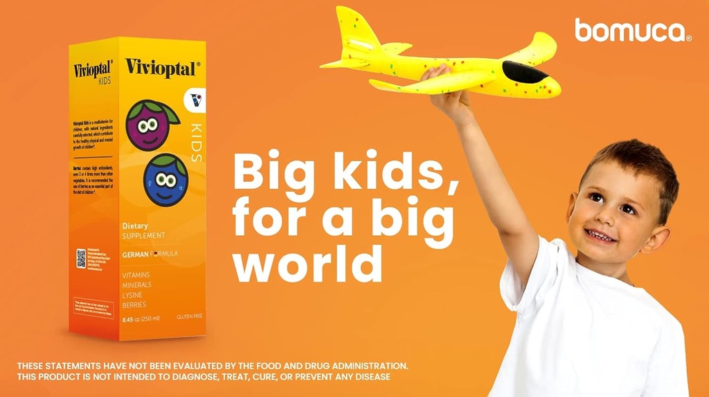 Vivioptal Kids, Liquid Multivitamin & Multiminerals Supplement, Berries, 8.45 Fl Oz 2