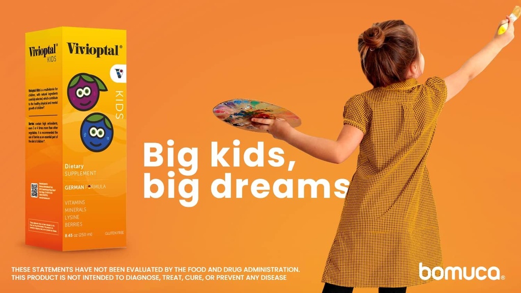 Vivioptal Kids, Liquid Multivitamin & Multiminerals Supplement, Berries, 8.45 Fl Oz 3