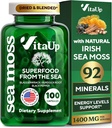 Wildcrafted Irish Sea Moss Capsules with Burdock Root & Bladderwrack - USA Made Sea Moss Advanced for Hair, Skin, Immune & Energy Levels Support - SeaMoss Pills - 100 Vegan Capsules 2