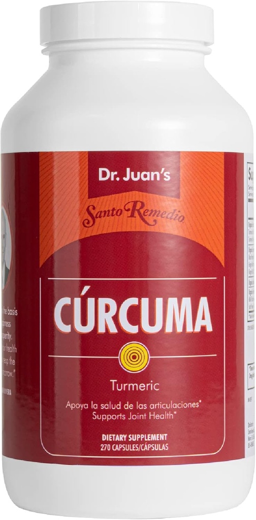 Santo Remedio Turmeric, Supports Joint Health, and Healthy Inflammatory Response to Exercise, Gluten Free, Vegetarian, Lactose Free, No Artificial Flavors, 270 Capsules, 90 Servings 2