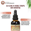 J.CROW'S® Lugol's Solution of Iodine 2% 2 oz (2 Bottle) – Premium Iodine & Potassium Iodide Liquid, Gluten &, Alcohol-Free Natural Brine Extract, No Expiration 4