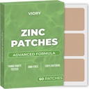 Zinc Patches (Pack of 60) - 100% Natural Patch for Women and Men - with Biotin - Immune & Body Support - Enhanced Formula 2