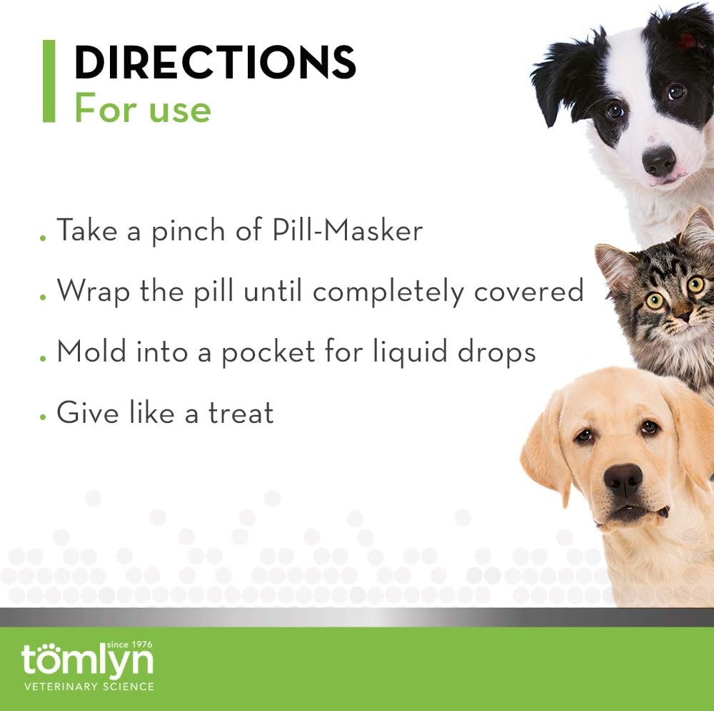 TOMLYN Pill-Masker Original Bacon-Flavored Paste for Dogs & Cats, 4oz 6