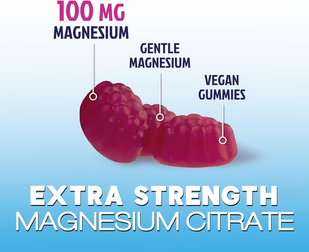 Magnesium Citrate Supplement Gummies - High Absorption Magnesium Gummy for Adults & Kids, Magnesio Citrate Supplements for Bone, Muscle Health, Heart Support, Vegan, Gluten Free, Non-GMO - 120 Gummies 4