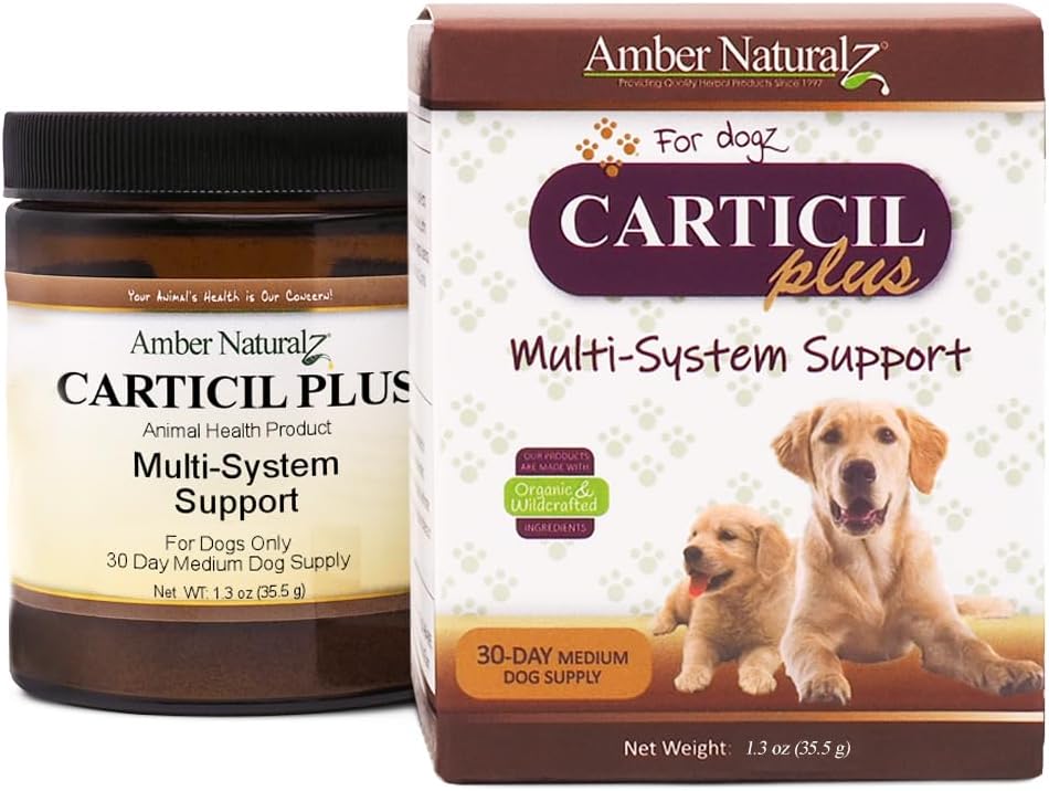 Amber NaturalZ Carticil Plus Herbal Supplement for Dogs | Multi-System Support for Joint, Digestive, and Immune Health | Natural Aid for Overall Wellness and Vitality | 30-Day Medium Dog Supply 2