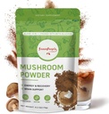 GREENPEOPLE Mushroom Powder Mushroom Supplement - 10-in-1 Mushrooms Lions Mane Powder with Reishi/Cordyceps/Chaga/Turkey Tail/Maitake/Complex for Cognitive Function & Immune Support 60 Servings 2