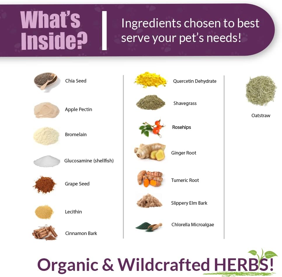 Amber NaturalZ Carticil Plus Herbal Supplement for Dogs | Multi-System Support for Joint, Digestive, and Immune Health | Natural Aid for Overall Wellness and Vitality | 30-Day Medium Dog Supply 4