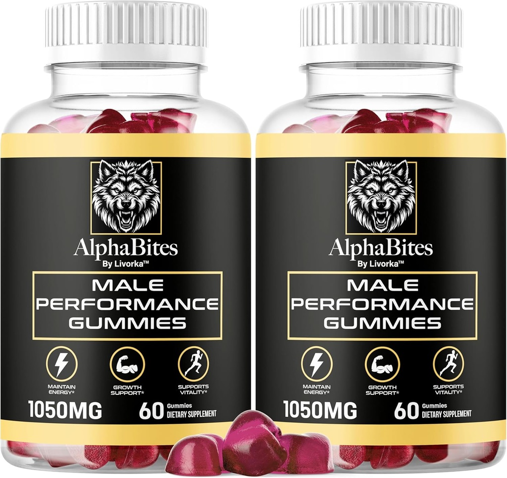(2 Pack) Alpha Bites - Original Formula 7 in 1 Alpha Bites Gummies, AlphaBites for Men, Official Alpha Bites Advanced Premium Formula Performance and Energy, Alpha Bite Gummy Reviews, for 2 Months 2