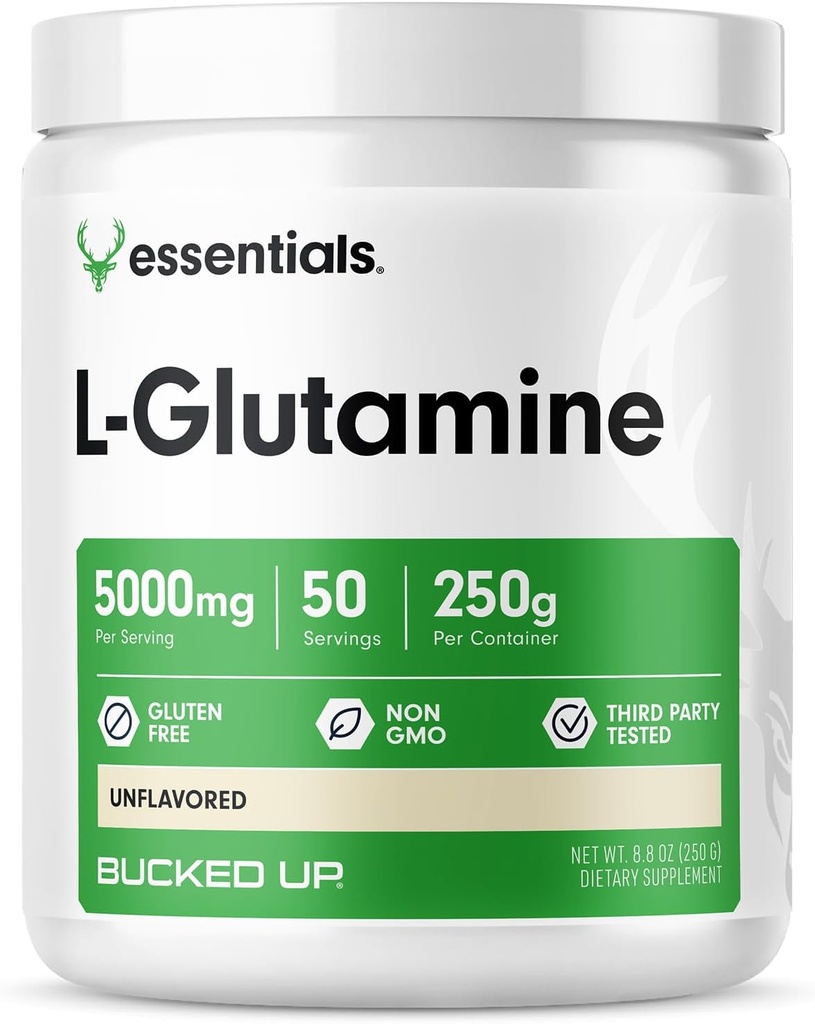 Bucked Up L-Glutamine (5000mg), Essentials (50 Servings, 250 Grams) 2
