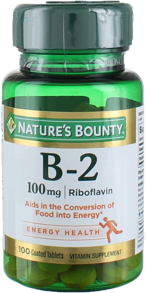 Nature's Bounty Vitamin B-2 100 mg, 100 Tablets (Pack of 6) 2