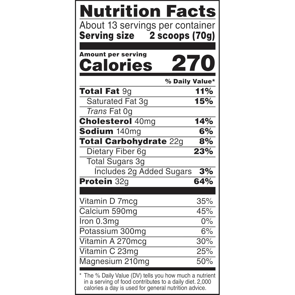 Muscle Milk Genuine Protein Powder, Cookies 'N Crème, 1.93 Pounds, 13 Servings, 32g Protein, 3g Sugar, Calcium, Vitamins A, C & D, NSF Certified for Sport, Energizing Snack, Packaging May Vary 3