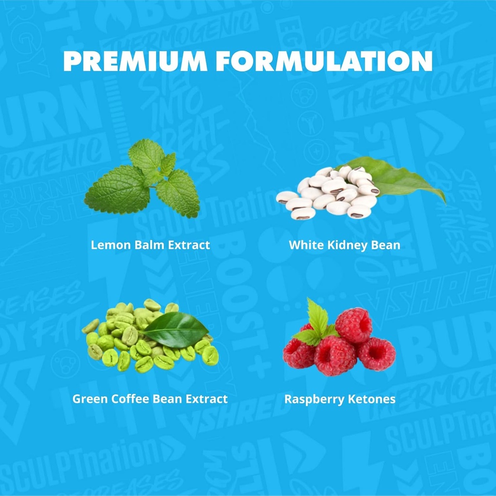 Sculpt Nation by V Shred Burn PM and BCAA Fruit Punch Powder Bundle 5