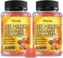 Bee Pollen 1000MG Gummies with 500MG Royal Jelly & Bee Propolis, Sugar Free Bee Pollen Supplement Rich in Vitamin C & E, Vegetarian, Non-GMO, Gluten Free, Support Immunity & Skin Health (120 Count) 2