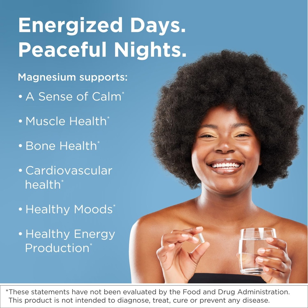 Designs for Health Magnesium Glycinate Complex - Chelated Magnesium Bisglycinate + High Absorption Magnesium for Calming & Sleep, Heart Health, Immune Support & Bone Strength - Vegan (60 Capsules) 5