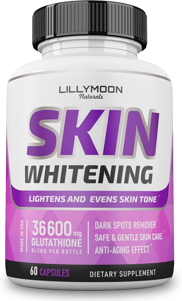 LILYMOON Glutathione Whitening Pills Skin Lightening Pills - Skin Whitening Formula - Glutathione Whitening Skin Pills with Vitamin C - Skin Lightener - Dark Spot Remover - Made in USA 2