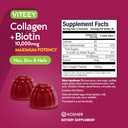 Viteey Collagen Gummies with Biotin Gummies for Hair Skin and Nails Vitamins - Biotin and Collagen Supplements for Women & Men - Vegan, Gluten-Free – 120 Count 5