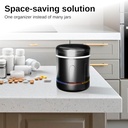 Large Supplement Organizer Bottle - Pill Dispenser 2 in 1 - Big Vitamin Holder and Portable Magnetic Pill Box with 7 Compartments Medication Storage Container Sorter with Labels Travel Medicine Case 4