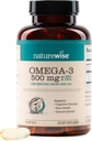 NatureWise Omega 3 Fish Oil - 500 mg per Pill - EPA & DHA - Immune Support, Brain Health & Optimal Wellness - Gluten and Soy Free, Non-GMO - 90 Softgels[3-Month Supply] 2