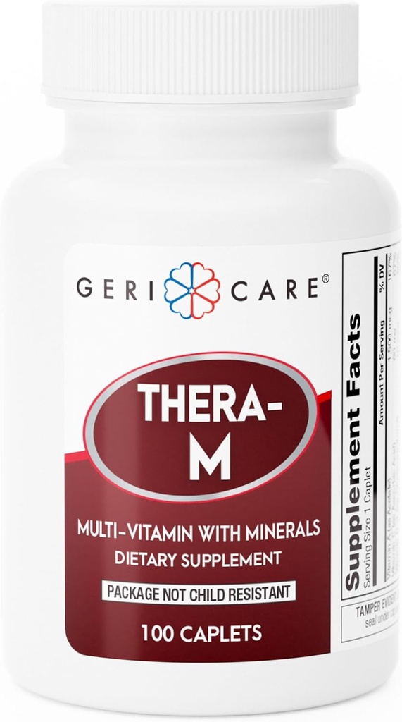 GeriCare Thera M Multivitamin Caplets, Blend of Vitamins and Minerals to Ensure Maximum Nutritional Support Antioxidant Protection Supplement, 100 Count (Pack of 1) 2