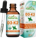 Why Not Natural Organic Vitamin D3 K2 (MK-7) Liquid Drops, 5000 IU of sublingual D3 with Coconut MCT Oil, for Strong Bones and Teeth, Heart and Immune Support 2