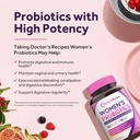 Doctor's Recipes Women’s Probiotic, 120 Caps 50 Billion CFU 16 Strains, with Organic Cranberry, Digestive Immune Vaginal & Urinary Health, Shelf Stable, Delayed Release, No Soy Gluten Dairy 4