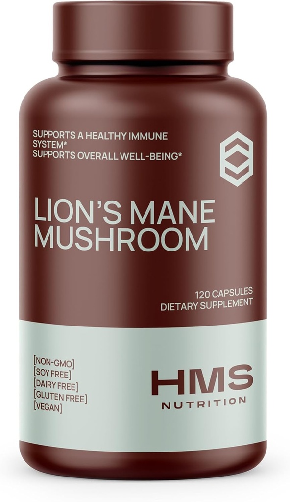 Lions Mane Supplement Capsules, Lions Mane Mushroom for Immune Support, Memory & Focus Supplement, 1000mg per Serving, Non-GMO Vegan, 120 Capsules, 2 Month Supply 2