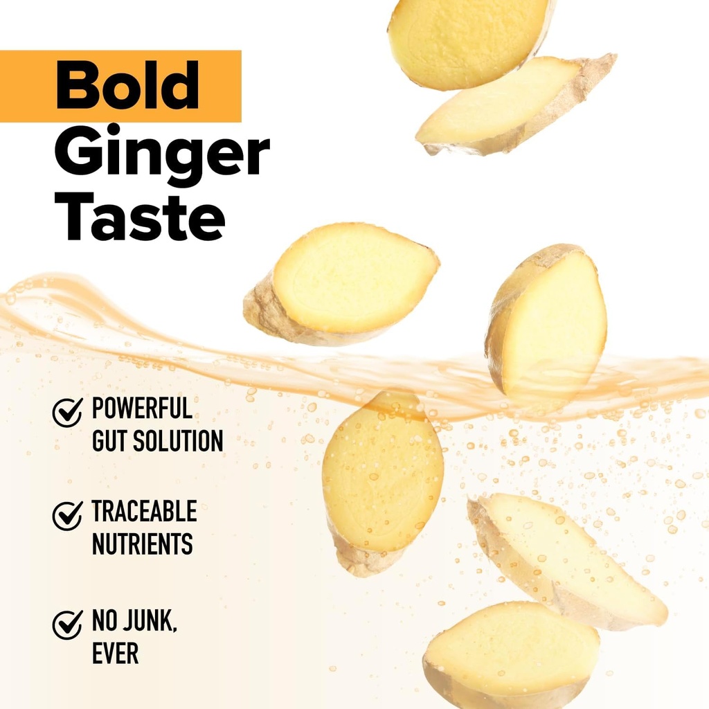 Complement Gut Nurture Prebiotic + Postbiotic Superfood Powder for Leaky Gut Repair, Probiotics for Digestive Health - Ginger Root - 30 Servings 5