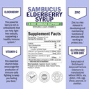 Elderberry Syrup for Kids and Adults - Natural Immune Support with Zinc and Vitamin C Plus 10x Concentrated Sambucus Elderberries - Blueberry Pancake Flavor - Gluten-Free, Non-GMO Multiminerals - 8oz 4