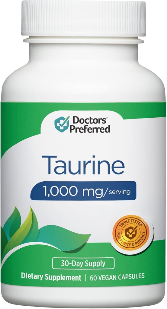DOCTORS' PREFERRED Taurine Supplement - 1,000 mg/Serving | 60 Vegan Capsules 2