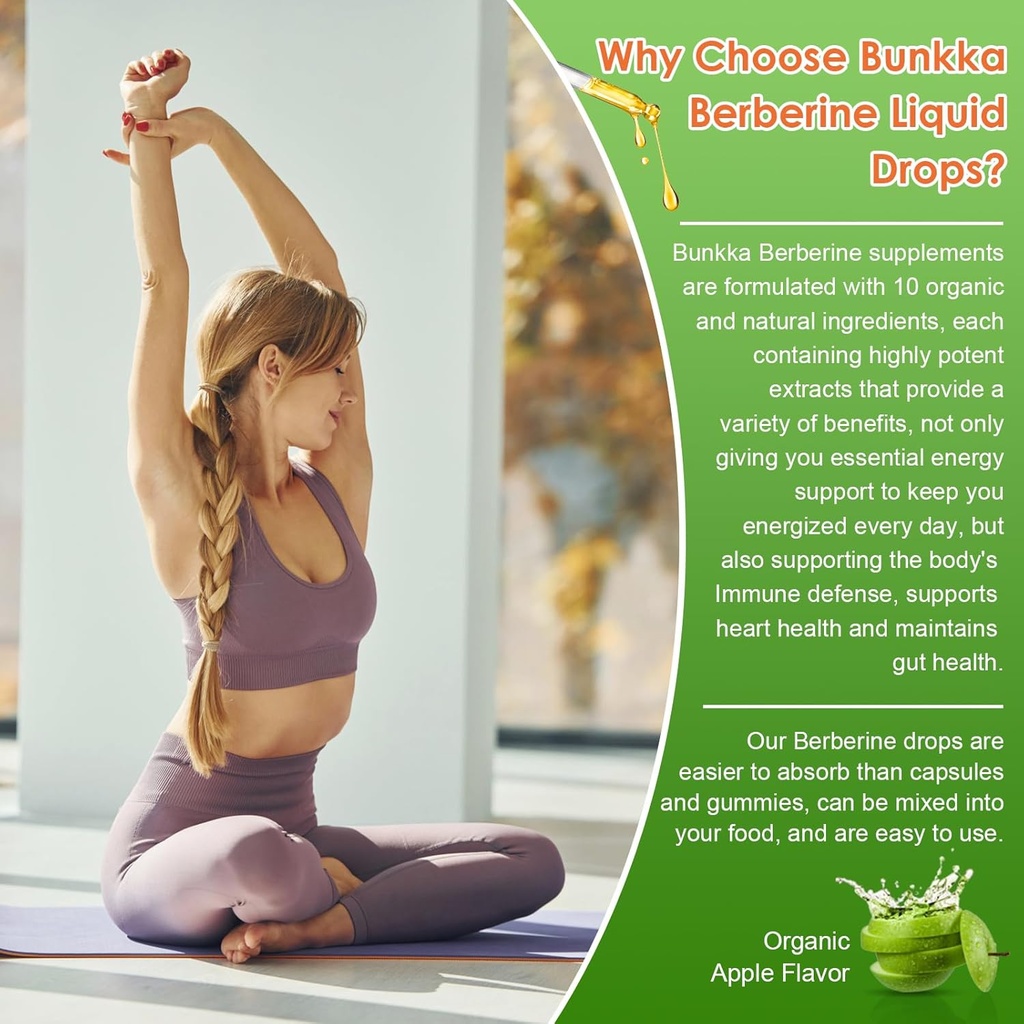 Berberine Supplement 1500mg, Organic Berberine Liquid Drops with Ceylon Cinnamon, Bitter Melon, Sugar-Free & Vegan Supplement Supports Immune System & Gastrointestinal Care - 4 FL Oz 5