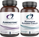 Designs for Health Magnesium + Adrenal Support Duo - Magnesium Buffered Chelate + Adrenotone Adaptogenic Herbs and Nutrients (2 Product Set) 2