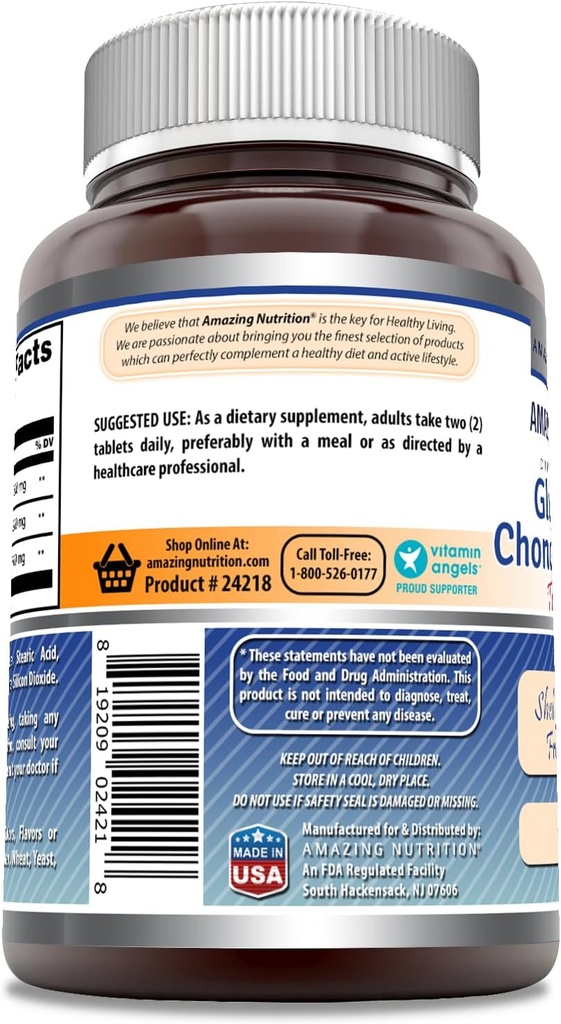 Amazing Formulas Glucosamine Chondroitin & MSM-Triple Strength Shellfish Free Tablets(Non-GMO,Gluten Free) | 60 Tablets 3